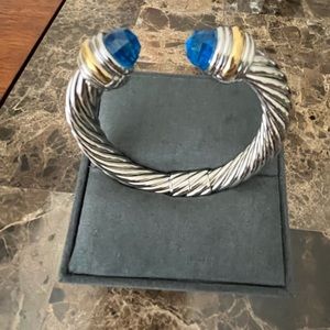 Designer inspired silver cuff bracelet